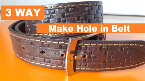 how to poke a hole in a leather belt